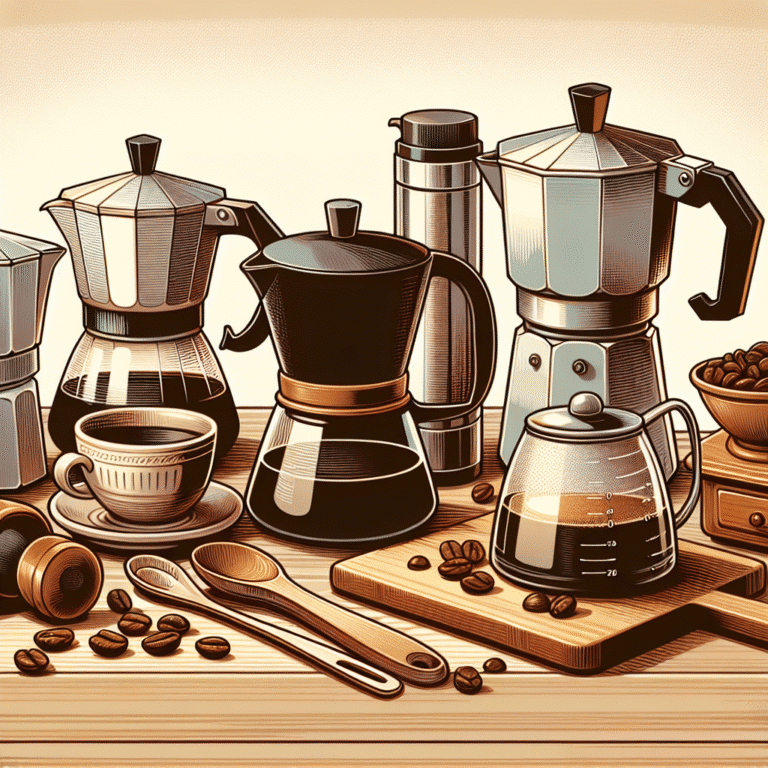 utensílios essenciais para café caseiro
