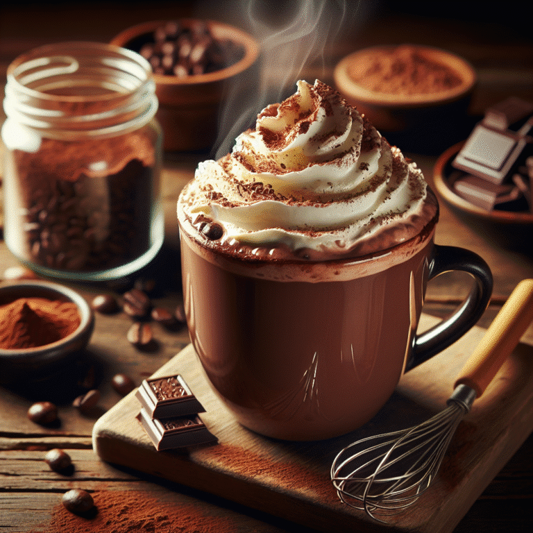 como fazer chocolate quente caseiro com café