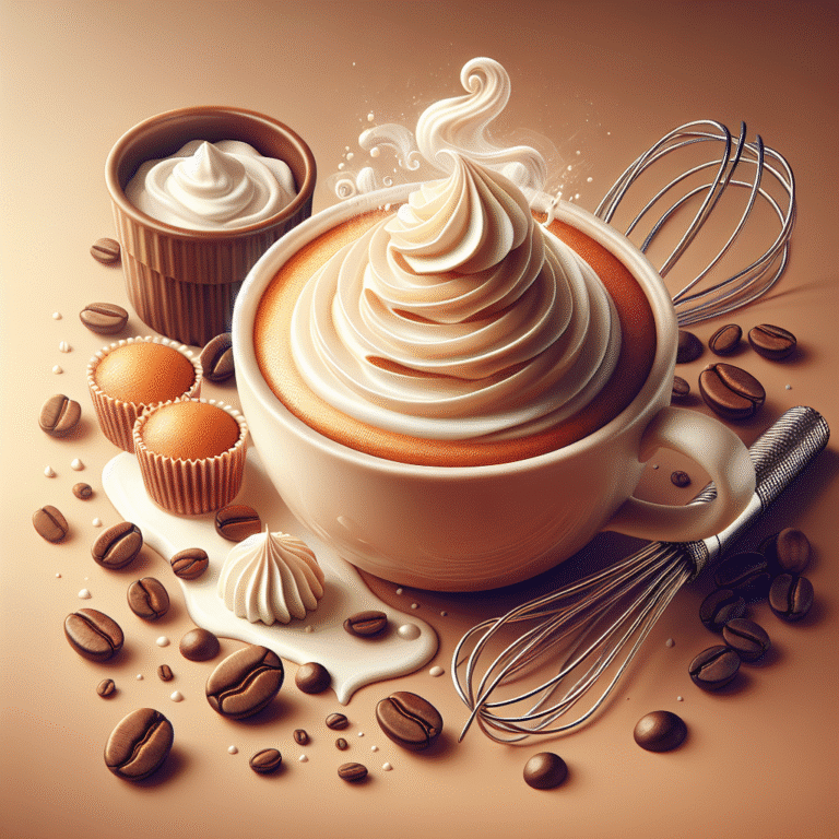 receita de café com chantilly cremoso
