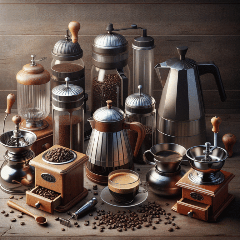 utensílios essenciais para café caseiro