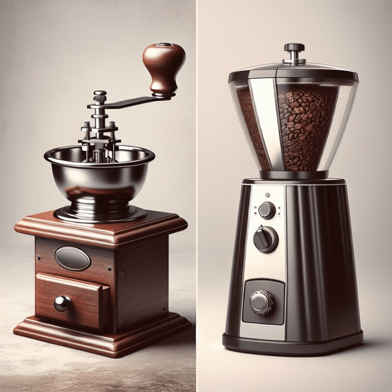 moedor de café manual ou elétrico