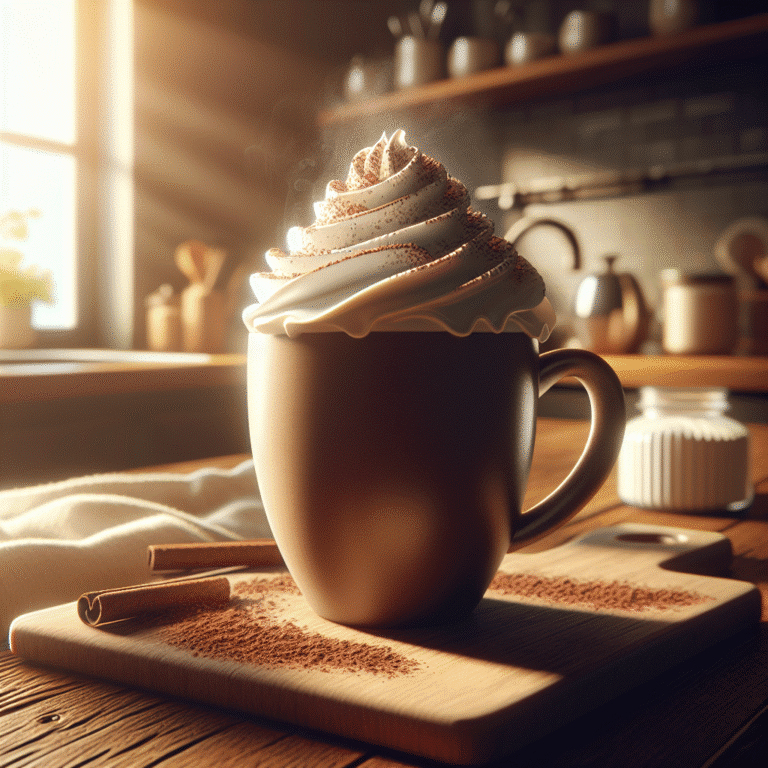 receita de café com chantilly para um dia especial