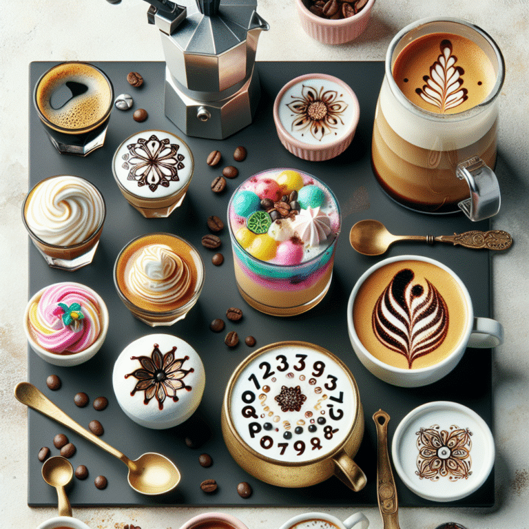 ideias para bebidas de café criativas no café da manhã