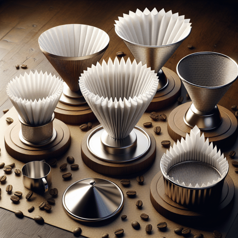 filtros de papel ou metal para café