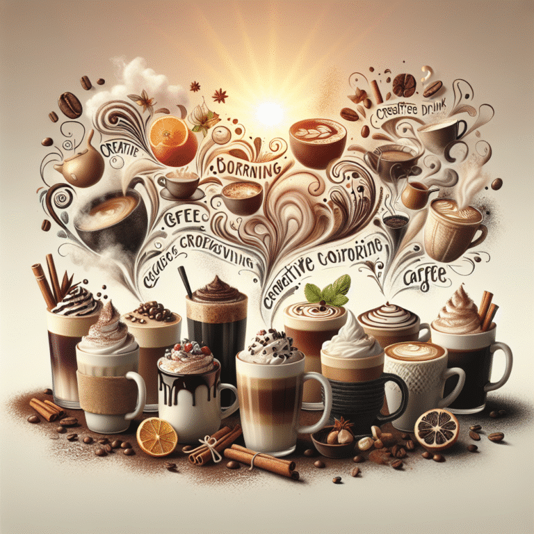 ideias para bebidas de café criativas no café da manhã